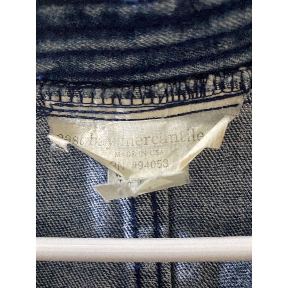 East Bay Mercantile Vintage 80’s 100% Denim Chore Smock Made In USA Size XL - Picture 2 of 16